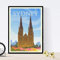 Nacnic Sydney Blatt Kirche. Vintage-Stil. Poster Kirche in Farben. Sydney Kirche Ad Größe A4