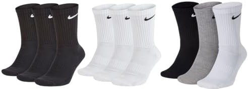Nike 3PPK Value Cotton Crew Chaussettes, 38-42