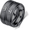 Ihanskio Passen Sie Mattierte Passende Paare Ringe Mit Gravierten Crown Mustern An Matter Versprechensring Personalisiert Seine Ringe Eheringe Paarschmuck (Schwarz-6mm)