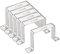 sourcing map Lot de 6 équerres de connexion en forme de U en acier inoxydable 304 78 x 82 mm pour porte fermée