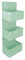 VIRSUS 1 Portaoggetti in Tessuto, Trama intrecciata a 3 Piani, misura 25x15x70 cm, Tasche portatutto, occhielli per sostegno a parete, mensola per accessori bagno Vari Colori (verde shabby), 1631C