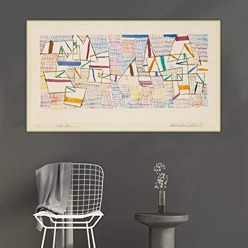 OUSHION ART Henri Matisse Abstracto Floral Botánico Arte de la pared Lienzo Pinturas Mantel azul Jarrón Carteles y grabados para la decoración de la granja 40x30cm marco interior