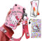 Ealievor Kompatibel mit iPhone XR Hülle mit Displayschutzfolie, Cartoon-Motiv, niedliche lustige Kawaii-Katze, Tierfigur, Handyhülle, Silikon, Umhängeband, 3D-Schutzhülle für Kinder, Mädchen und Damen