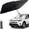 Parasol Coche Paraguas Parasol Coche Delantero, Plegable Protege del Sol, Fácil de Guardar, Mantiene Coche Fresco, Adaptable a la mayoría de Coches (140 X 79 CM Grande)