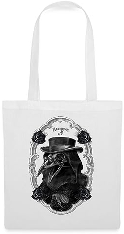 Spreadshirt Alchemy England Black Death Schwarzer Tod Stoffbeutel, One Size, Weiß