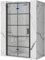 Rea Porte de douche Molier Noir 90 + profil Verre de sécurité trempé transparent 6 mm (Noir)