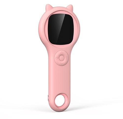 Bärbart Handhållet Barnmikroskop, 2,0 IPS-skärm 100X-500X Fickmikroskop, 6 Nivåer Justerbara LED-ljus Minimikroskop, USB-anslutning Till PC, Lätt Att Använda (Rosa)