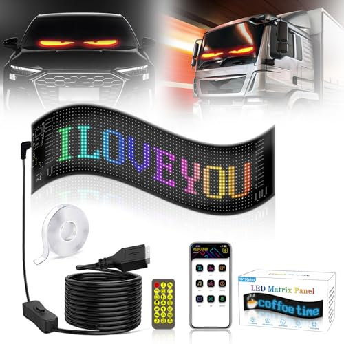 Panel de visualización LED, pantalla flexible programable, USB/conector, control por aplicación Bluetooth, panel RGB, resistente al agua, desplazamiento personalizado, placa luminosa con mando a