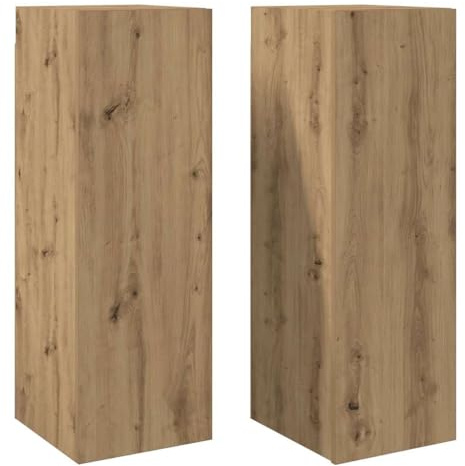 vidaXL Mobili TV 2 pz Artigianale 30,5x30x90 cm Legno Multistrato