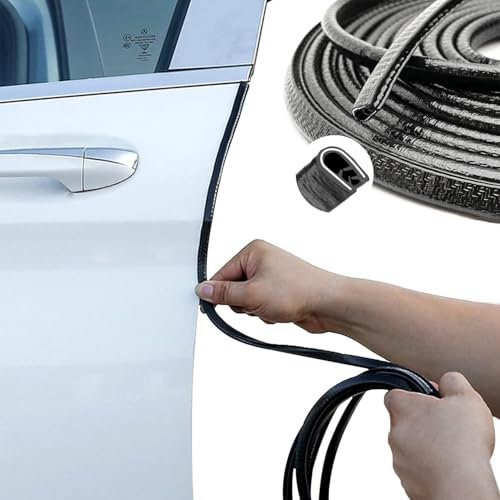 JGGQSY 10M Auto Türdichtung für Dacia SANDERO II B8, Schalldichter Dichtungsstreifen für Autos, Selbstklebend Autotür Kantenschutz,A/Black