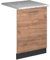 Vicco Geschirrspülblende Fame-Line, Geschirrspüler Fronttür, Goldkraft Eiche, 60 cm, AP Marmor