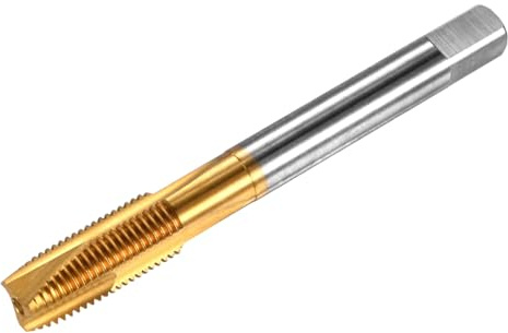 M METERXITY 1 lot de tarauds filetés UNF 3/8-24, revêtement en titane HSS de 79 mm de long, cannelure droite, filetage à droite, outil de taraudage pour perceuses/fraiseuses/machines-outils CNC