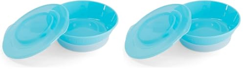 Twistshake Baby-Schüssel mit luftdichtem Deckel | BPA-freier Baby-Entwöhnungsnapf | Babyteller ab 6 Monaten | Essenstrainingsteller für Kinder | Babynahrungsschüssel | Lernschale für Kinder | Blau