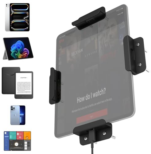 sciuU Universal Wall Mount 4-Piece Modular Bracket for Tablet Smart Panel | Compatible with iPad, Samsung, Surface, Smart home control panels, Dual adhesive/screw fix, Anti-theft secure display