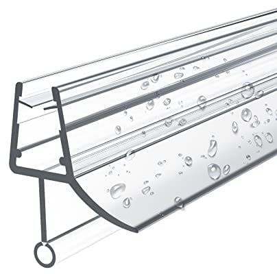 EMKE Duschdichtung Ersatzdichtung Wasserabweiser Duschtürdichtung Schwallschutz Duschkabine Bad 4-6mm Glas 1000mm