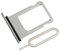 LIBAI-V Waterproof Sim Card Tray Replacement for iPhone 7 with Sim Ejector + Cloth (Silver)