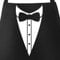 MoonWorks® Grill-Schürze für Männer Grillschürze Smoking Suit Anzug Fliege lustig Baumwoll-Schürze Küchenschürze schwarz unisize