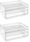 OSCO Landscape Clear Acrylic 3 Tier Papersorter | 2 Pack | A4 Document Storage | Filing Drawers | Paperwork Organiser | Desk Tidy | Lego Sorter| Coffee Capsule Pods Holder | H13 x D23 x W33 cm |