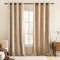 MIULEE Gardinen Gold Folie Druck Samtvorhänge Vorhang Funkeln Vorhänge mit Ösen Thermogardine Ösenvorhang für Schlafzimmer Wohnzimmer 2er Set 140 x 260 cm(B x H) Beige