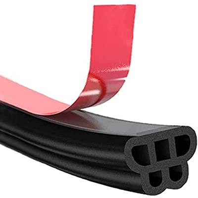 ETOPARS Bande d'étanchéité de Porte de Voiture 10 Mètres Joint en Caoutchouc Bande de Protection Portière Autocollante Étanche en Forme 5 Trous