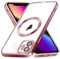 ZCDAYE Case for iPhone 12, iPhone 12 Phone Case Compatible with Wireless Charging,Rose Gold Edge Electroplated Transparent Soft TPU Shockproof Case Cover for iPhone 12(6.1 inches) - Rose Gold