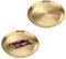 TTBDDM 2 Piezas Platos Redondos en Acero Inoxidable, Bandeja Decorativa en Acero Inoxidable, Bandeja Redonda, Plato de Barbacoa, para Cocina, Comedor, Camping, Fiesta, 20 cm, Oro