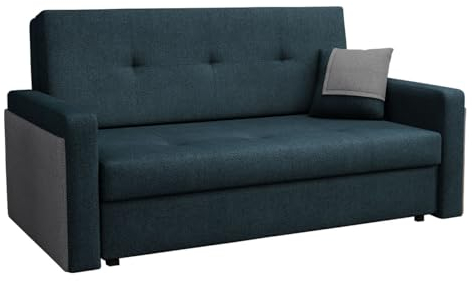 Mirjan24 Sofa Viva Mel III mit Schlaffunktion, DREI Sitzer Schlafsofa mit Bettkasten inkl. Kissen, Polstersofa, Bettsofa/Couch, Wohnlandschaft, Sofagarnitur (Centauri 86 + Centauri 05)
