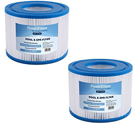 Finest-Filters Cartucce per filtro dell'acqua per vasca idromassaggio compatibili per Lay-Z-Spa, SaluSpa 90352E, Intex Type VI, Bestway (confezione da 2 cartucce filtro dell'acqua per vasca