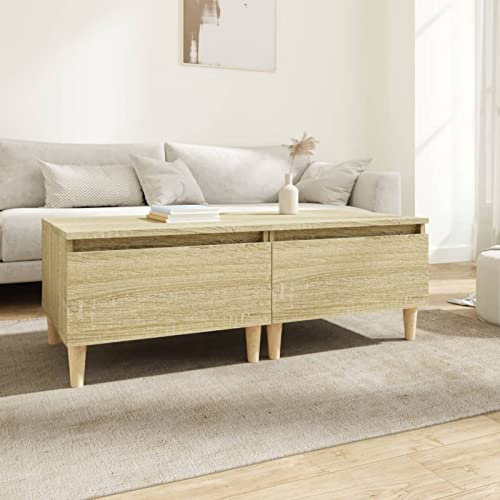 SHUJING Beistelltische 2 STK Sofatablett, Sofatisch, Side Table, Laptoptisch Für Couch, Konsolentisch, Mini Tisch, Kaffeetisch, Beistell Tisch, Sonoma-Eiche 50x46x35 cm Holzwerkstoff