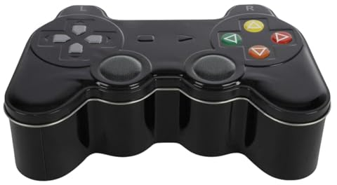 BURI Controller Brotdose Metalldose im PS2 Controller Design - Vorratsdose Aufbewahrungdose Blechdose für die Schule im 3D Motiv 23x14cm aus Metall