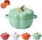 Olla de calabaza de cerámica, olla en forma de calabaza, horno holandés con tapa, olla de sopa de calabaza, olla de calabaza, cuenco de calabaza, olla de cocina de calabaza, olla de chile de calabaza,