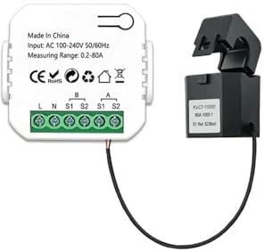 Sunydog Tuya Wifi Intelligentes Energiemessgerät Solar-PV-System Stromproduktion Verbrauch Bidirektionales Überwachungsmessgerät Mobiltelefon-APP-Steuerung Leistungsmonitor mit CT