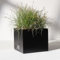 JonesHouseDeco Jardinière en Métal Lourd Grand Noir Petit Carré Acier Pots de Fleurs Intérieur Extérieur Trous de Drainage Respirant avec 2 Aérations en Maille 33x33x28 cm-G902E01