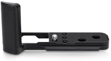 JJC Camera Hand Grip for FUJIFILM Fuji X100VI, Aluminium Handle with Arca Swiss Quick Release Plate, Non-slip L Bracket with Microfibre Leather Holder, BLACK