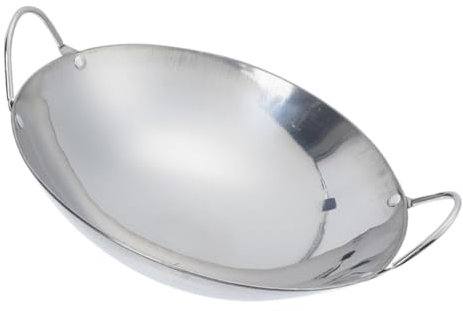 FUNOMOCYA Sartén Inoxidable Para Cocinar Asas Dobles y Resistente Al Calor Para Guisos