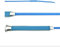 JA Horse Gel Dressurgerte Dressur reiten Gerte Reitgerte mit Gelgriff (Blau, 120 cm)
