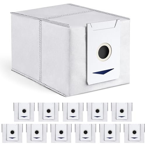 12 Stück Staubbeutel Ersatz für ECOVACS T30 Omni/T30 Pro Omni Staubsauger, Zubehör Staubsaugerbeutel für DEEBOT, Große Kapazität