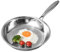 SVCEQZE Edelstahl Pfannen 20/22/24/28CM Pfanne Unbeschichtet, Edelstahlpfanne Unbeschichtet, Tiefe Bratpfanne, Ofenfest Steakpfanne Kochpfanne Für Alle Herdarten Induktionspfanne Für Omelett-Kochen