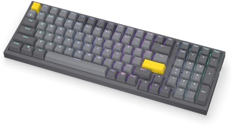 ENDORFY Celeris 1800, kabellose Tastatur mit 1800 Layout, QWERTY, BT, 2.4 GHz, SideTune, Yellow von Gateron Switches, FR4-Top Plate für EIN verbessertes Tippgefühl