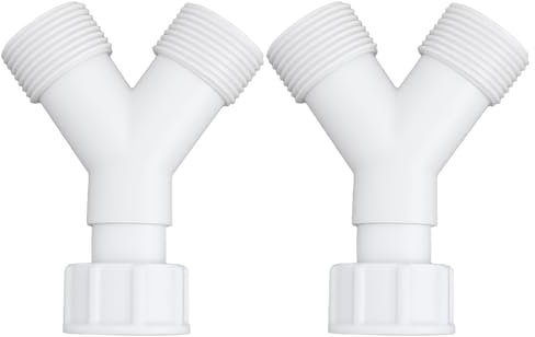 SG Store Y-Splitter-Anschluss, 3/4-Zoll-Wasserrohr-Umlenkverbinder für Waschmaschine, Trockner, Geschirrspüler, 2 Stück