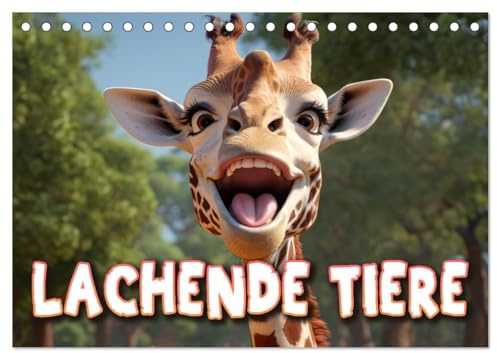 Lachende Tiere (Tischkalender 2026 DIN A5 quer), CALVENDO Monatskalender: Fröhliche Dschungel-Lacher: Ein tierisch lustiger Kalender! (CALVENDO Tiere)