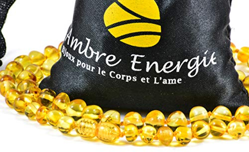 AmberJewellery Bernstein Halsketten für Erwachsene – 50 cm – Damen/Herren – handgefertigt aus zertifizierten baltischen Bernsteinperlen