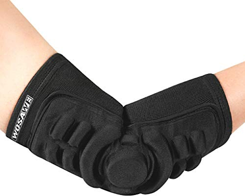 RUIXIB Schutzausrüstung Arm Sleeve Ellbogenschoner mit Bienenwaben-Pad Sport Ellenbogenschutz Silikon Crashproof Anti-Falling Ellenbogenpad für Damen Herren Rollschuhlaufen Hockey Radfahren