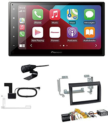 Pioneer SPH-DA160DAB 2-DIN Autoradio CarPlay Android Auto Bluetooth DAB USB passend für Citroen Jumper ab 2006 gewölbte Kante schwarz mit Canbus