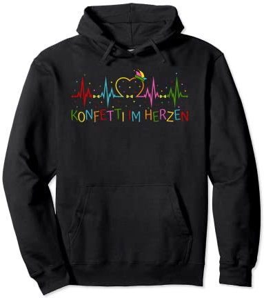 Konfetti Fasching Karneval Narrenkappe Konfetti im Herzen Pullover Hoodie