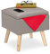 Relaxdays Sitzhocker mit Stauraum, aus Kunstleder, HBT: 40 x 40 x 40 cm, mit Deckel, Sitzwürfel gepolstert, grau, 10029604_111