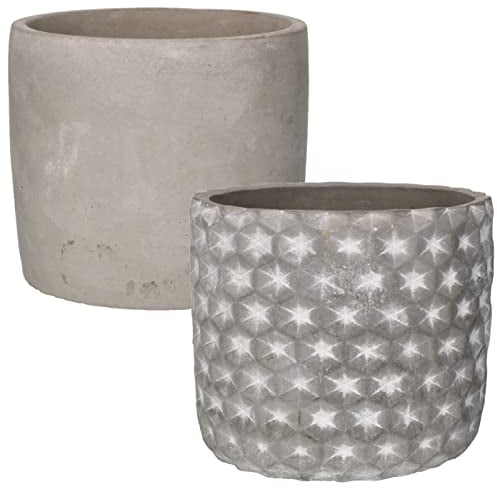 KOTARBAU® Pot de fleurs 13 x 12 cm pour fleurs plantes en béton décoratif ETNO Rouleau Glat