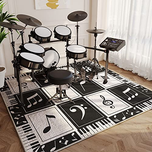 EYZO Drum Teppich Schlagzeug Teppich Schlagzeugteppich Schallschutz Teppich Schallschutzmatte Drum Rug Drum Matte Drumteppich - 2022 Upgrade-Version - 180CM*160CM