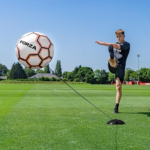 FORZA Solo Football Return Trainer Football | Durable Elastic Cord | Perfect for Solo Training (Without Base, Size 5)