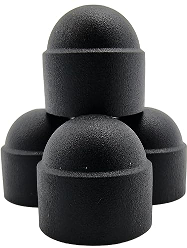 Yourkon Abdeckkappen M8 M10 SW13 SW17 Schwarz für Schrauben Sechskantschrauben Schutzkappen Kunststoff Kappen (M10 - SW17, Schwarz, 10)